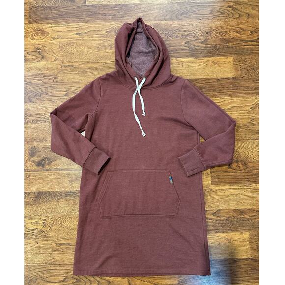 Pendleton Women's Cozy Hooded Sweatshirt Dress Maroon Size Small Cozy Layers - Picture 1 of 9